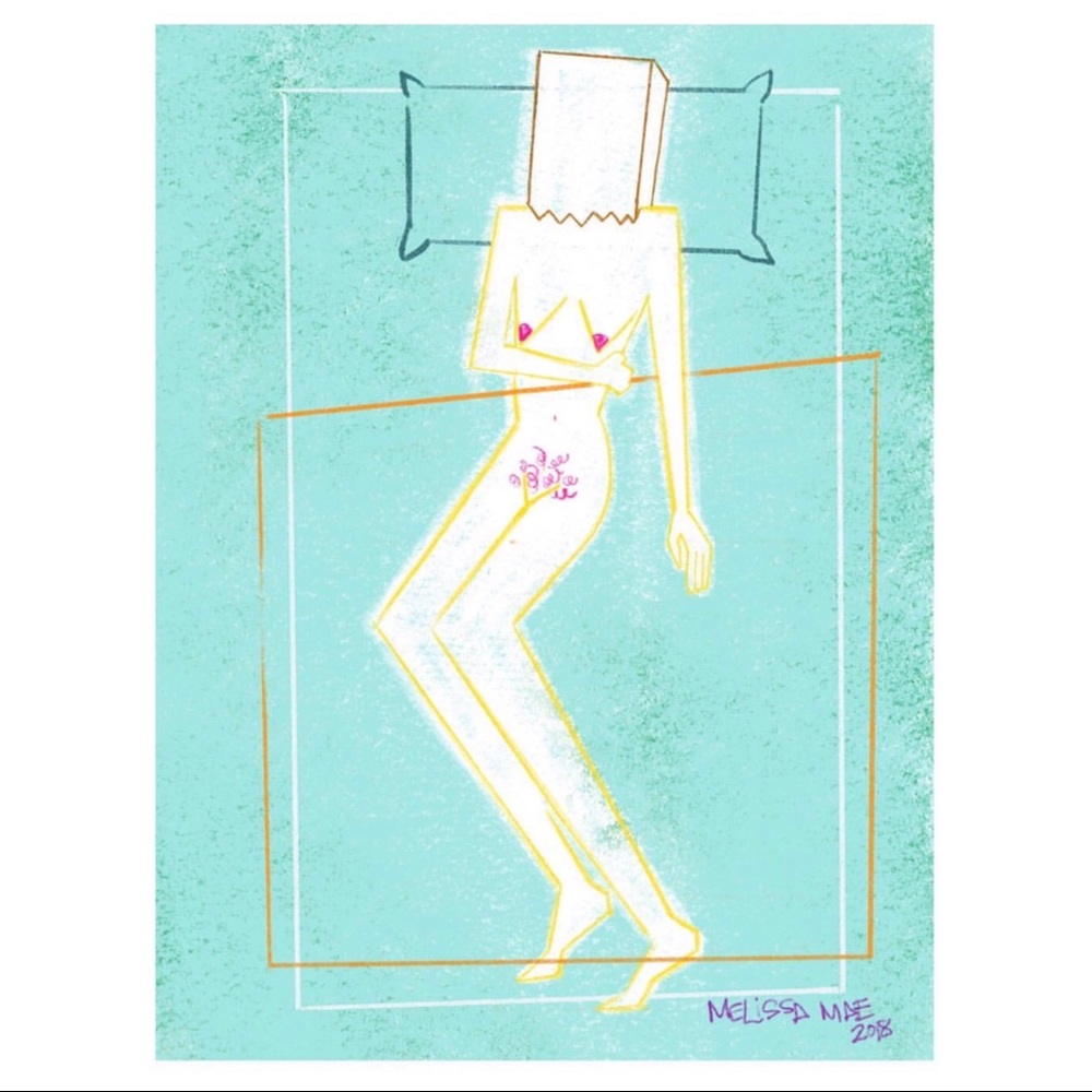 Goodnight Nude Illustration Art Print